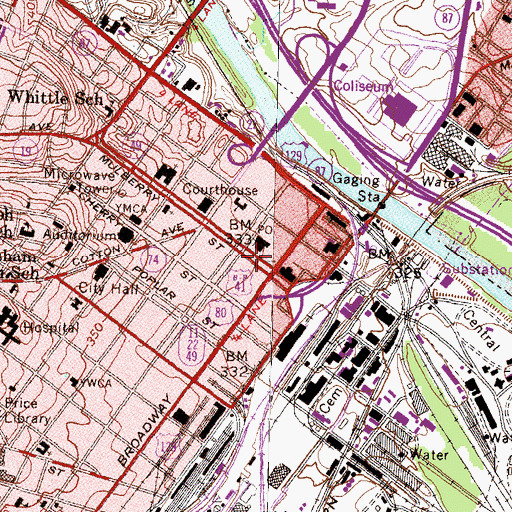 Topographic Map of Nisbet Park, GA