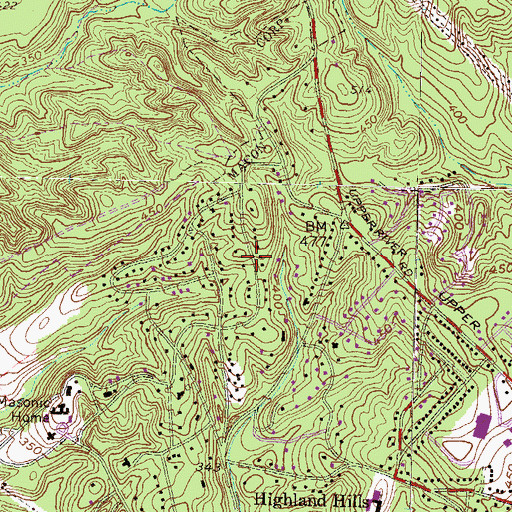 Topographic Map of North Forest Hills, GA