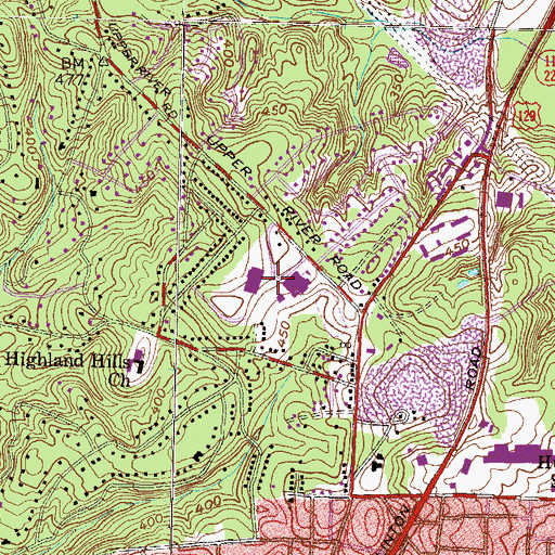Topographic Map of Northeast High School, GA