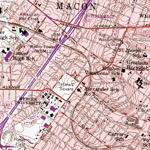 Topographic Map of Parkview Private Hospital (historical), GA