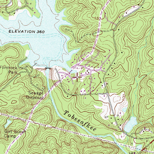 Topographic Map of Pineworth by the Lake, GA