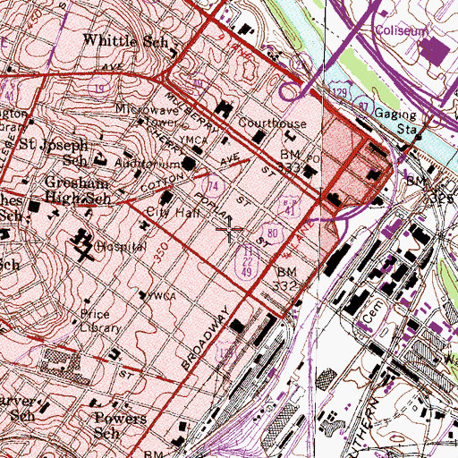 Topographic Map of Prince Park, GA