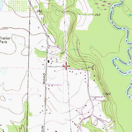 Topographic Map of Richardson Estates, GA
