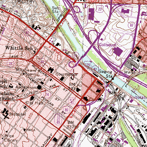 Topographic Map of Riverside Clinic, GA
