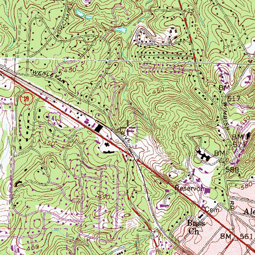 Topographic Map of Rivoli Crossing Shopping Center, GA