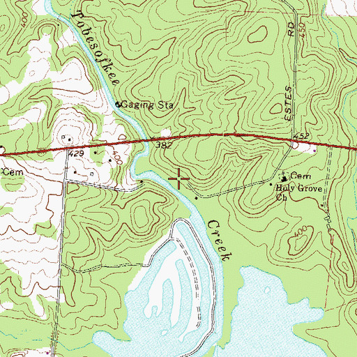 Topographic Map of Rockmill (historical), GA