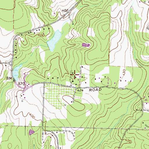 Topographic Map of Rogers Acres, GA