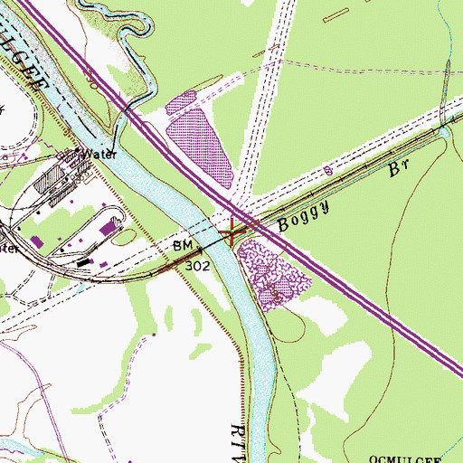 Topographic Map of Sanders, GA