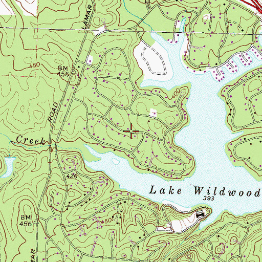 Topographic Map of Sherwood Forest, GA