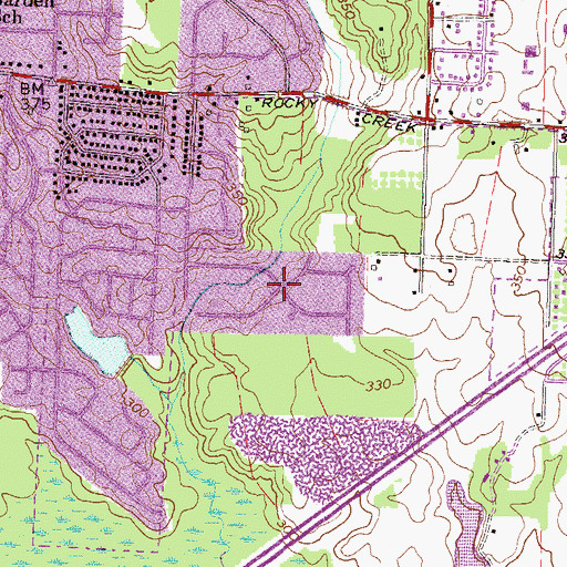 Topographic Map of Silver Pines, GA