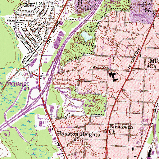Topographic Map of South Highlands, GA