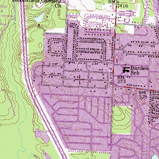 Topographic Map of Storeyland, GA