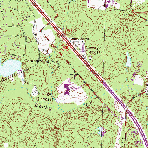 Topographic Map of Stratford Academy, GA