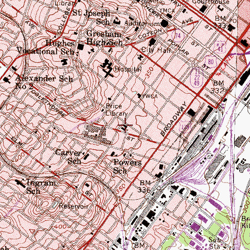 Topographic Map of Tabernacle Baptist Church, GA