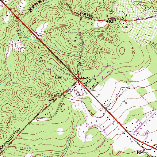 Topographic Map of Terrell, GA