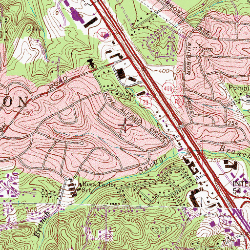Topographic Map of Thornwood, GA
