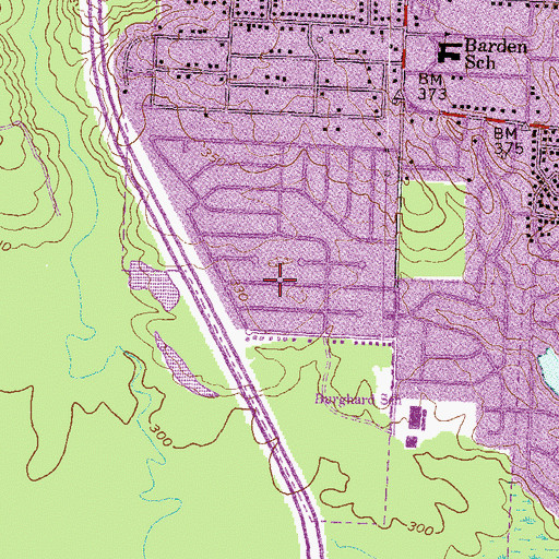 Topographic Map of Village Green, GA