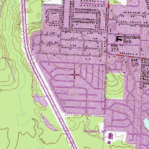 Topographic Map of Vinson Village, GA