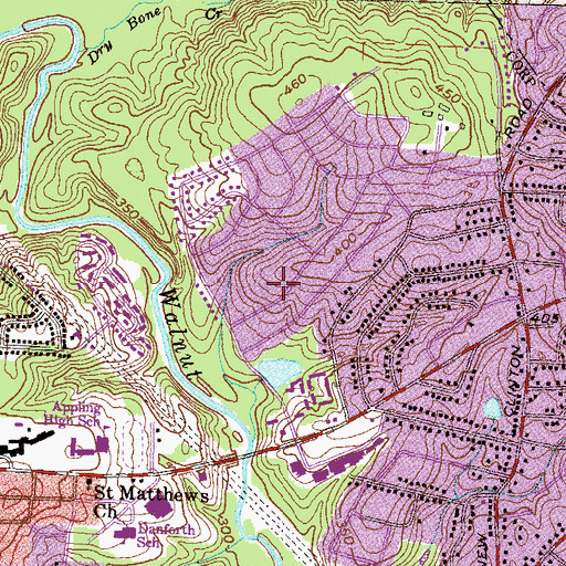 Topographic Map of Walter P Jones Elementary School, GA