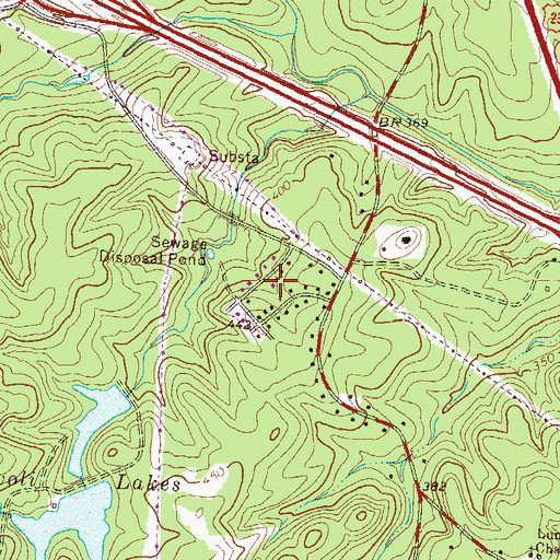 Topographic Map of Wesleyan Hills, GA