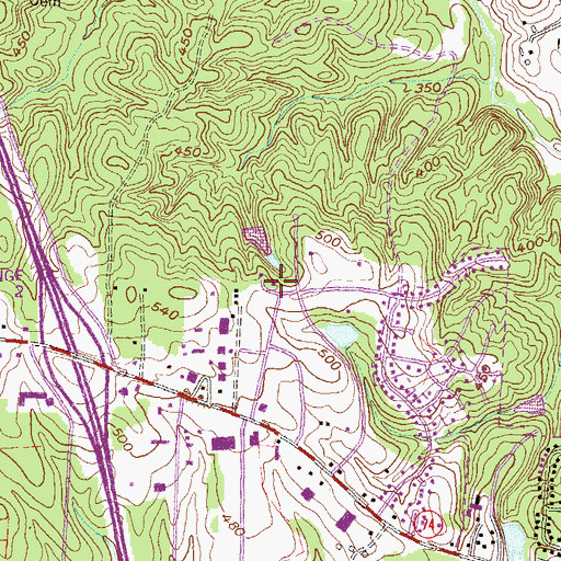 Topographic Map of West Oak, GA