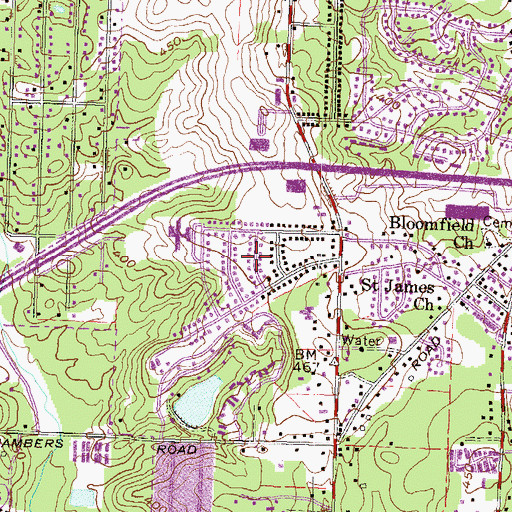 Topographic Map of Westfield, GA