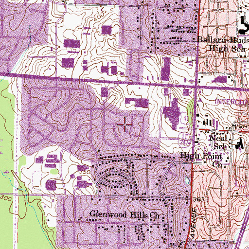 Topographic Map of Westgate Estates, GA