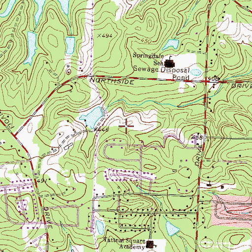 Topographic Map of Whitehouse Plantation, GA