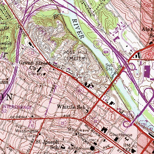 Topographic Map of Whittle Park, GA
