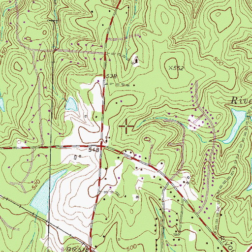 Topographic Map of Woodcrest, GA