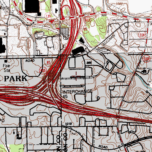 Topographic Map of Airport Industrial Park, GA