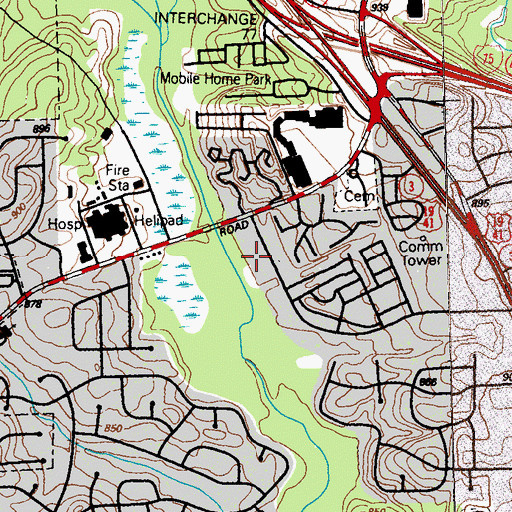 Topographic Map of Arrowhead Professional Plaza, GA