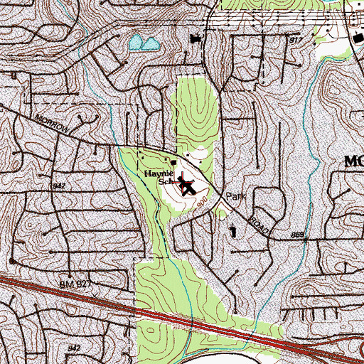 Topographic Map of B C Haynie Elementary School, GA