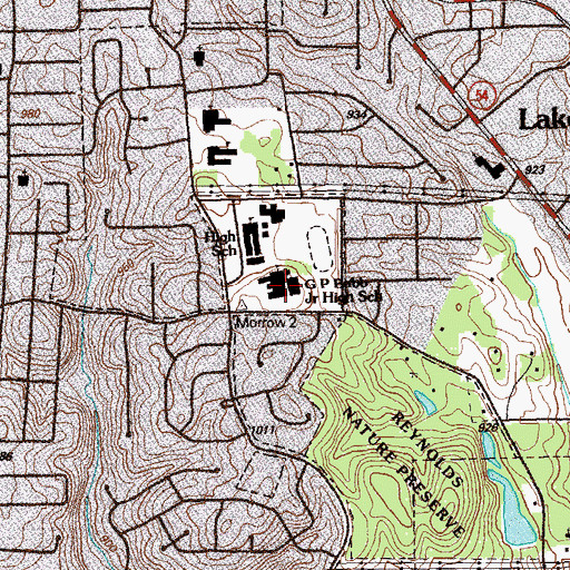 Topographic Map of Babb Middle School, GA