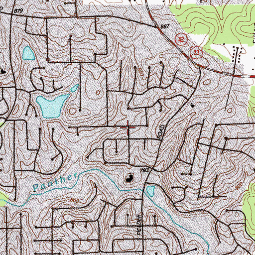 Topographic Map of Bretton Woods, GA
