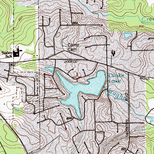 Topographic Map of Drakes Landing, GA