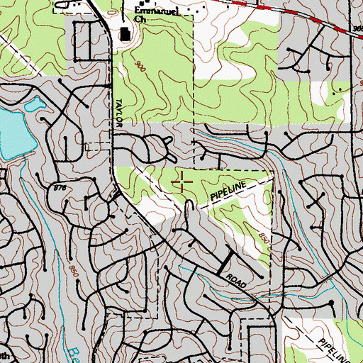 Topographic Map of Fox Run, GA