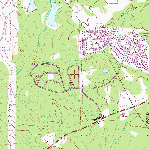 Topographic Map of Iron Gate, GA