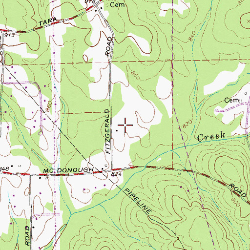 Topographic Map of Kemp Elementary School, GA