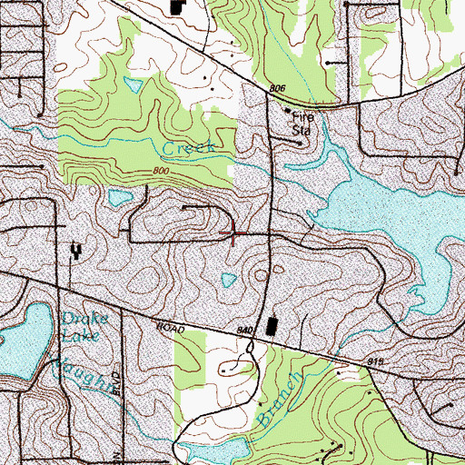 Topographic Map of Kunuga Hills, GA