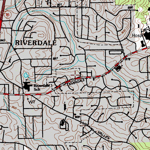 Topographic Map of Nursecare Nursing Home, GA