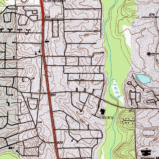 Topographic Map of Oak Forest, GA
