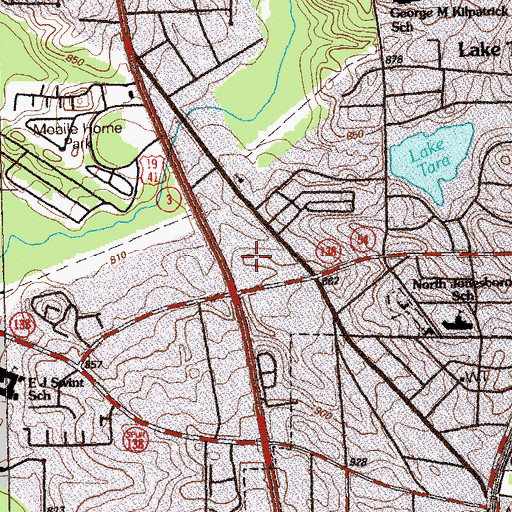 Topographic Map of Southway Shopping Center, GA
