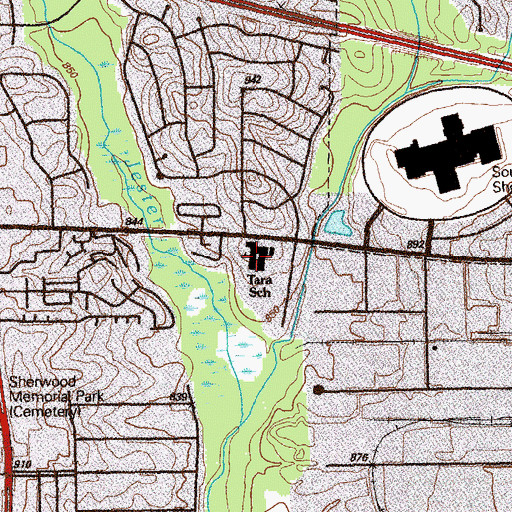 Topographic Map of Tara Elementary School, GA