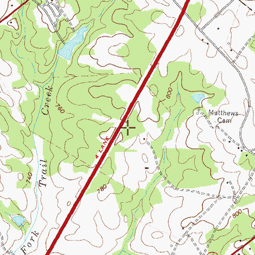 Topographic Map of Athens Christian School, GA
