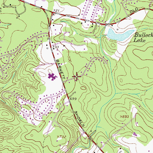 Topographic Map of Brookstone, GA