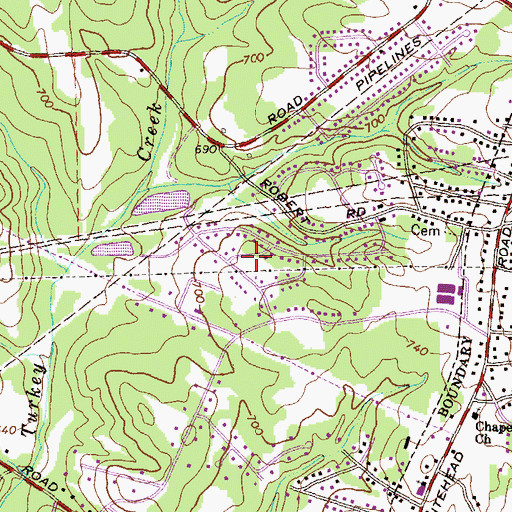 Topographic Map of Camelot, GA