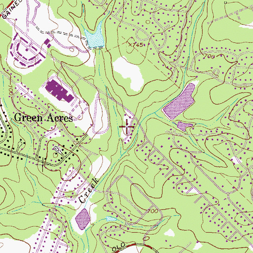Topographic Map of Cedar Bluff, GA