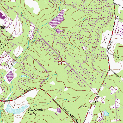 Topographic Map of Cedar Shoals Estates, GA