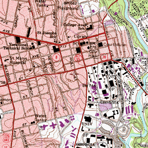Topographic Map of Christian College of Georgia, GA